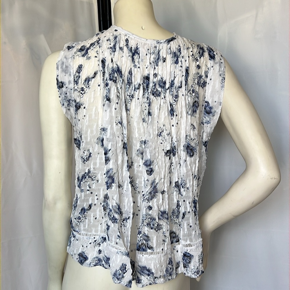 Rebecca Taylor Meteor Flower Silk Sleeveless Top - Picture 4 of 7